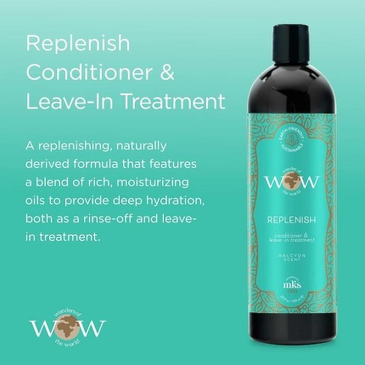 Produktbild Earthly Body MKS eco WOW Replenish Conditioner & Leave-In Treatment Halcyon Scent 25 Fl Oz (739 ml)