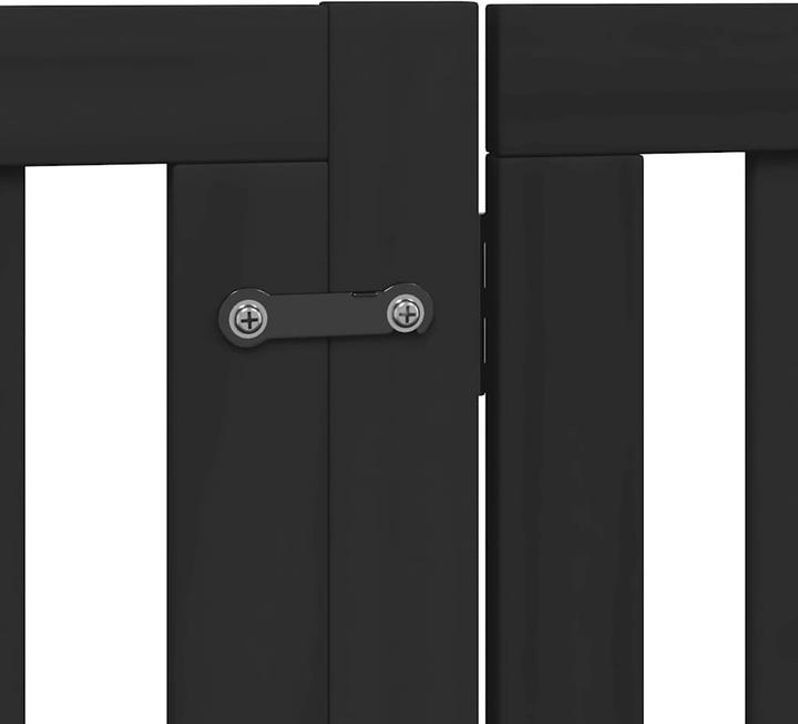 Produktbild vidaXL Hundetor mit Tür Faltbar Absperrgitter Hunde Schutzgitter 10-tlg. Holz (80 cm)