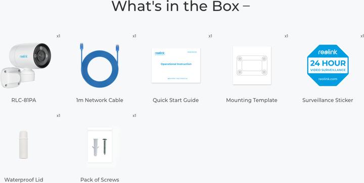 Produktbild Reolink RLC-81PA (3840 x 2160 Pixels)