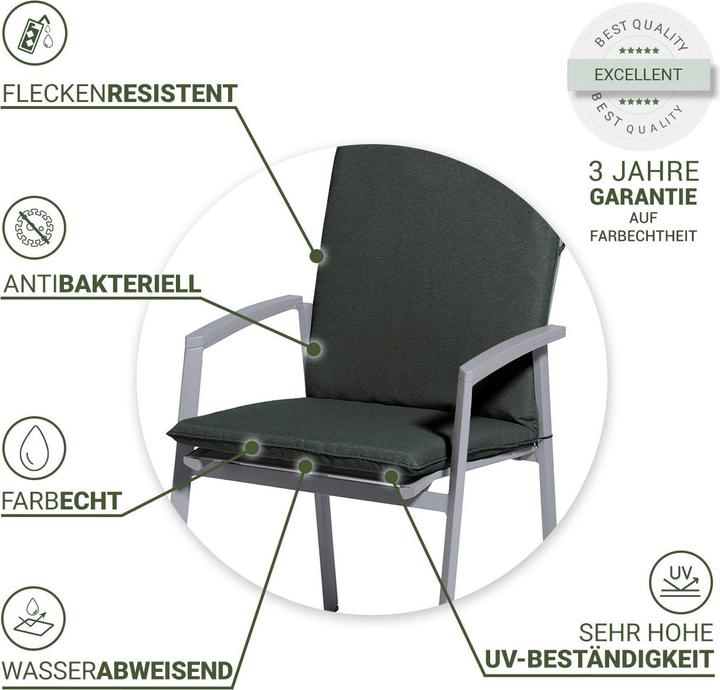 Produktbild Natura Punto Gartenstuhl Niederlehner-Auflage by Madison (97 x 49 x 6 cm)