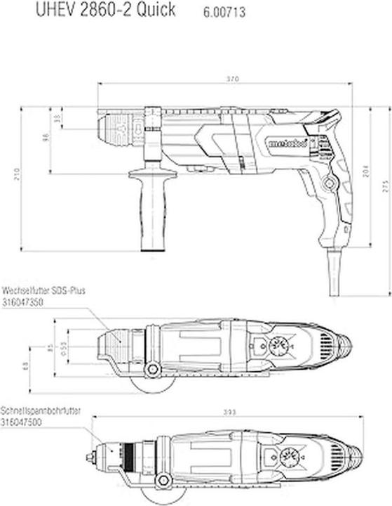 Produktbild Metabo UHEV 2860-2 Quick (Netzbetrieb)