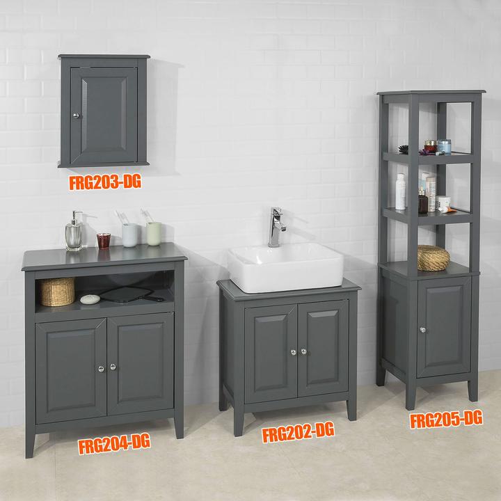 Actual product image SoBuy Vanity unit dark grey (60 x 30 x 62 cm)