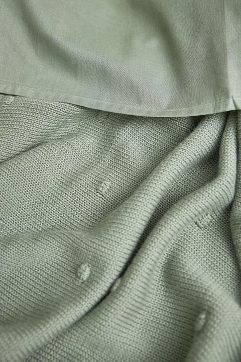 Actual product image Meyco Baby blanket large Mini Knots - forest green - 100x150cm (100 x 150 cm)