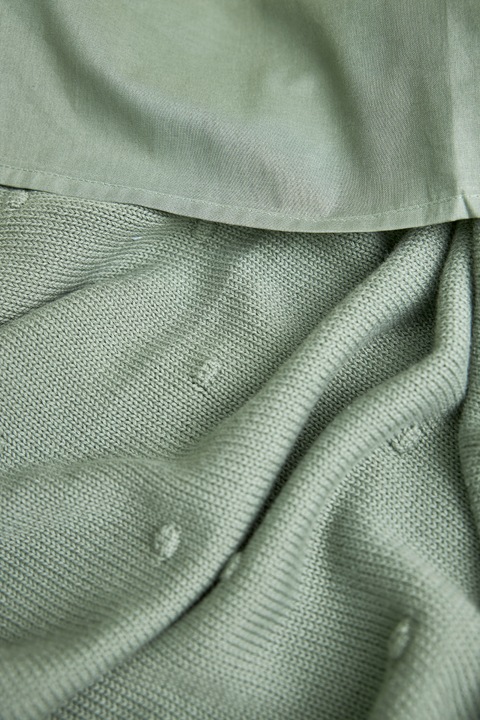 Actual product image Meyco Baby blanket large Mini Knots - forest green - 100x150cm (100 x 150 cm)