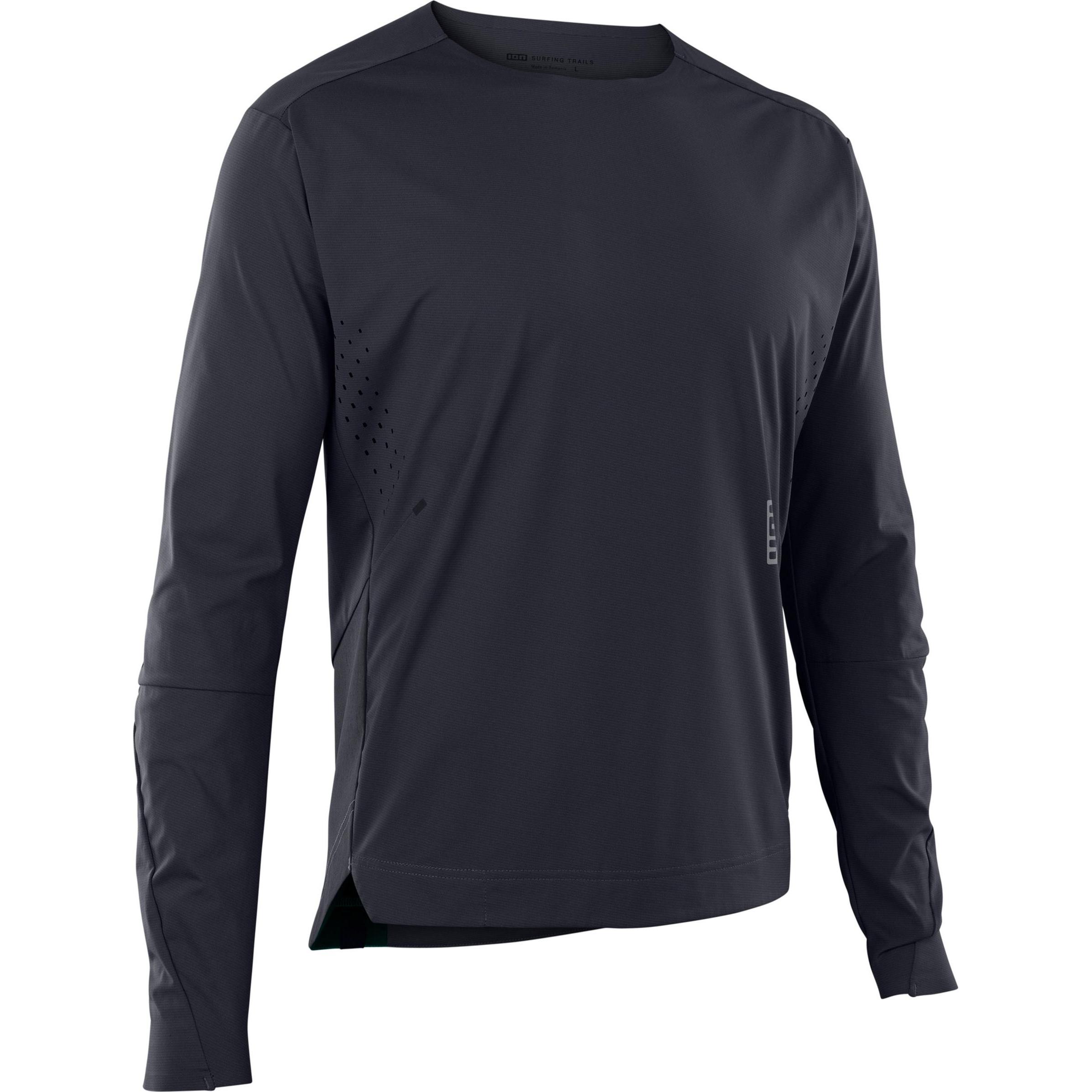 ION, Herren, Velotrikot, Bike Jersey Scrub Amp LS BAT (L), Schwarz, L