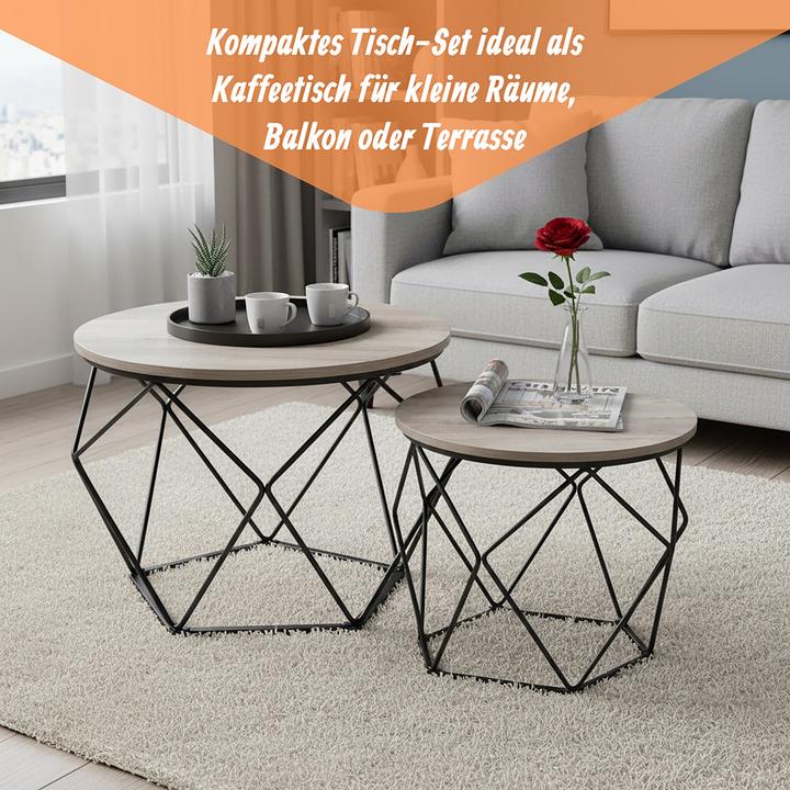 Actual product image Relaxdays 2-piece side table set