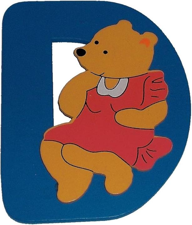 Actual product image Bieco Letter bear D 8cm wood