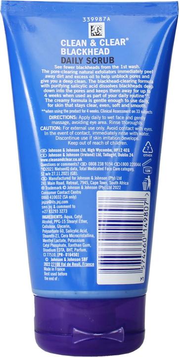 Actual product image Ren CLEAN & CLEAR PUNTOS NEGROS exfoliante diario 150 ml (Facial cleansing wipes, 150 ml)