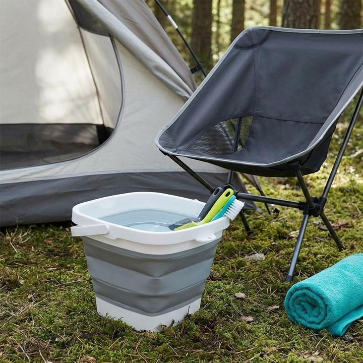 Produktbild König Design Eimer faltbar Falteimer Putzeimer Wassereimer Camping Campingeimer Angeleimer (10 l)