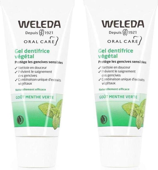 Immagine prodotto Weleda Set di 2 dentifrici Menthe Verte - 2 x 75 ml (150 ml)