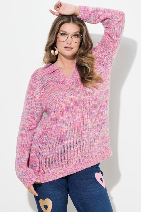 Produktbild Miamoda Polo-Pullover, bequeme Passform, Melangestick (56)