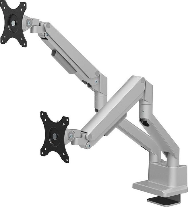Produktbild Neomounts Tischhalterung duo 100x100 9kg/17-32"/silber/voll beweglich (Tisch, 32.01")