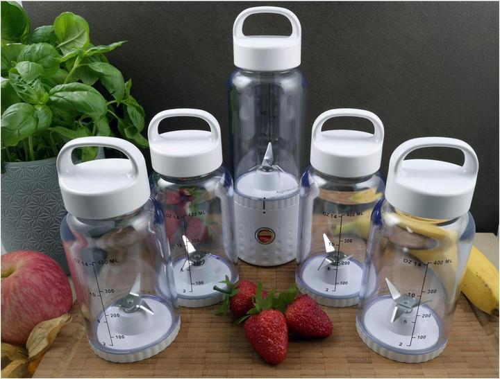 Produktbild Vitaliano tragbarer Smoothie Maker to go, 500ml, wechselbare Flasche, USB, spülmaschinenfest, leichter Mixer (75 W)