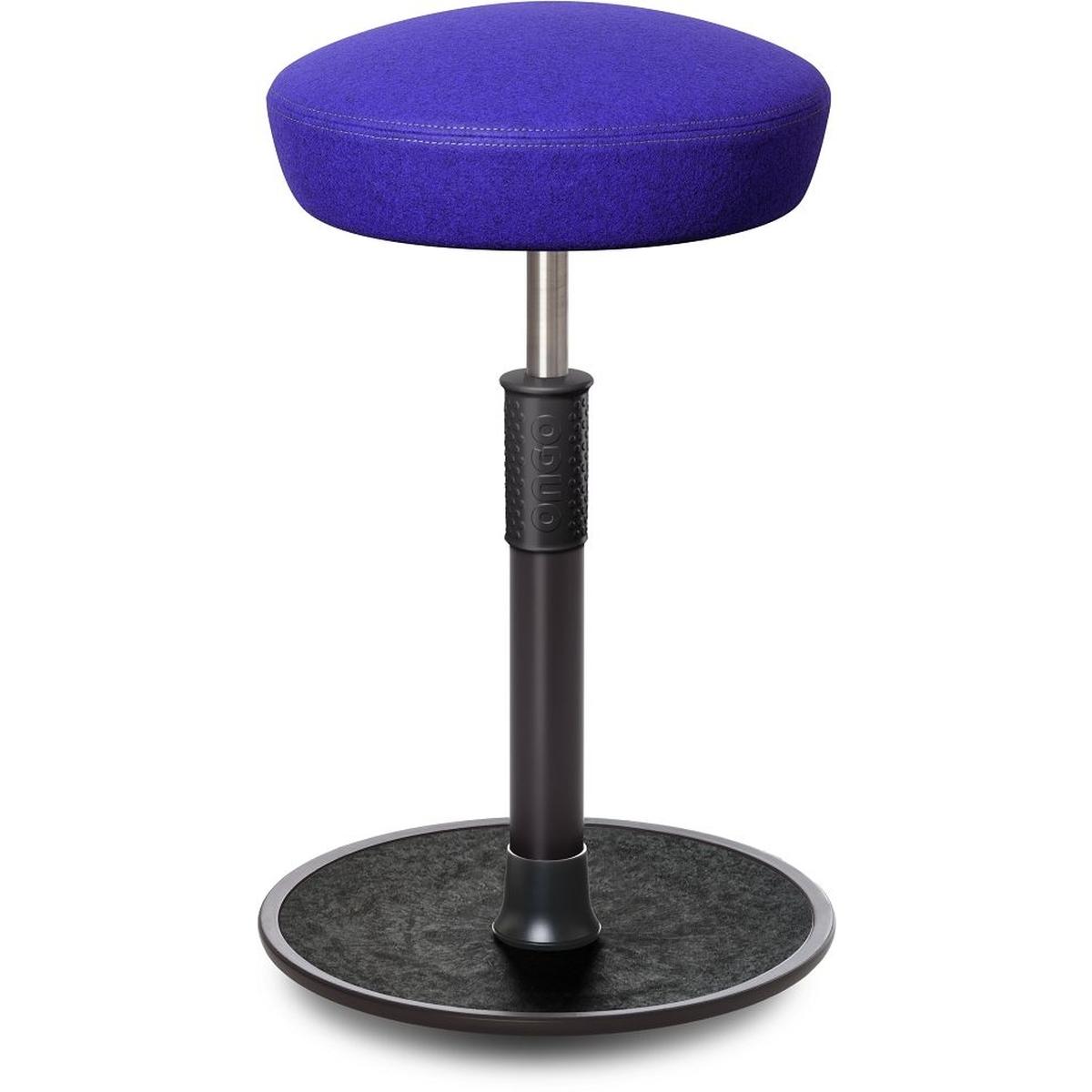 Ongo, Bürostuhl, Sitz- Stehhocker Free Tall Hutsitz kvadrat Divina Mel. Royalblau schw. /schw.