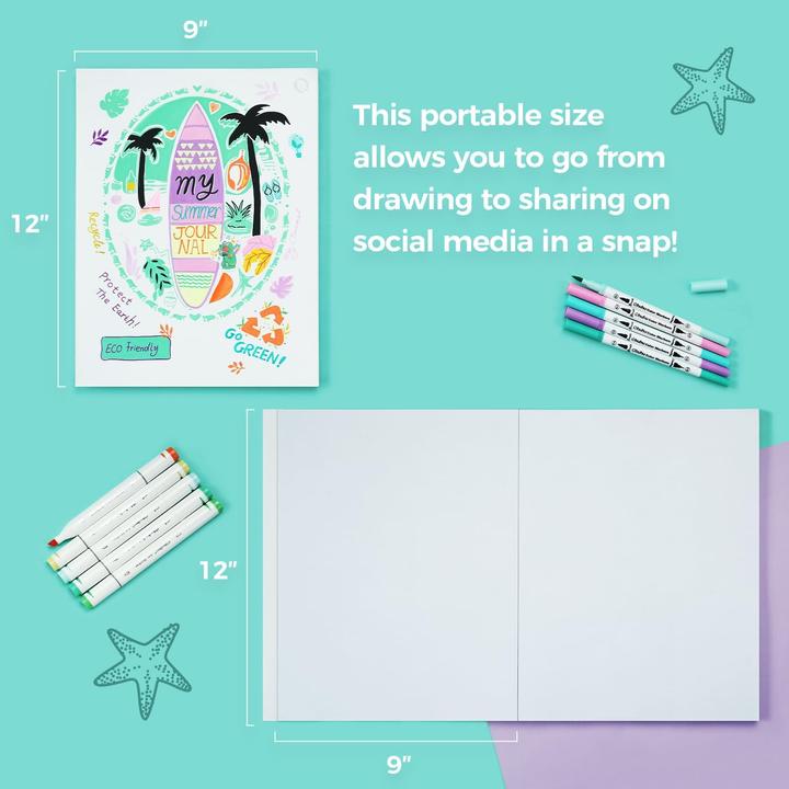 Image du produit Ohuhu Kunst-Skizzenbuch - 150 g/m², 60 Blatt, 22.9 x 30.5 cm (Blanc, Couverture souple)