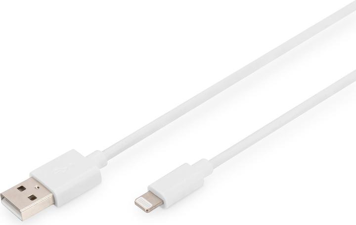 Image du produit Digitus Câble de données/charge Lightning vers USB A, certifié MFI (2 m, USB 2.0, 12 W)