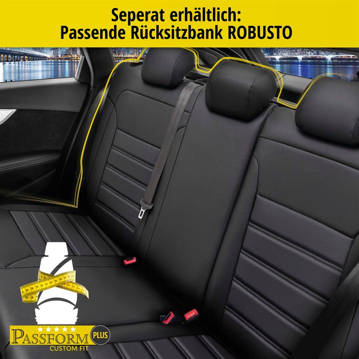 Actual product image Walser Seat cover for Ford Focus III Turnier 07/2010-Today, 2 single seat covers Titanium