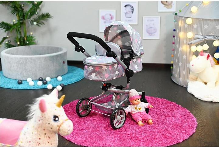 Actual product image Knorrtoys Puppenwagen Boonk - "star grey pink"