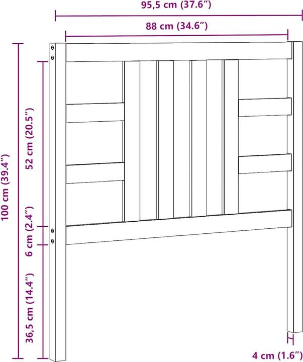 Immagine prodotto vidaXL Lior (96 x 4 x 100 cm)
