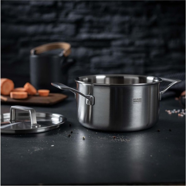 Produktbild Kuhn Rikon Culinary Fiveply (24 cm, Pfannenset + Topfset, Edelstahl)