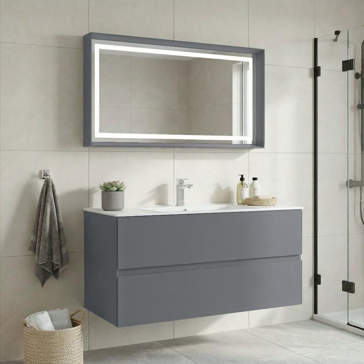 Produktbild Homitis Nest 121 v2 Bathroom Cabinet With Sink & Mirror Set (2 Pieces)
