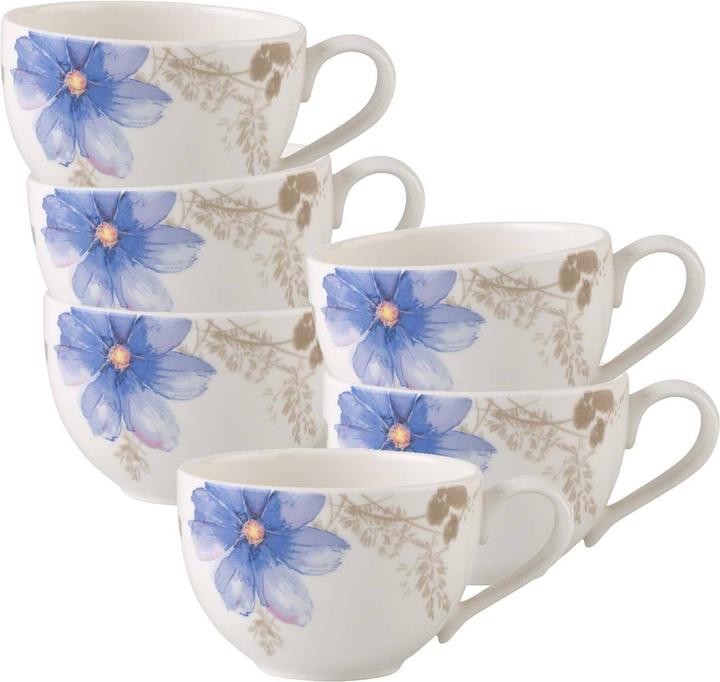 Produktbild Villeroy & Boch Multipack Mariefleur Gris Basic Kaffeeobertasse - 6 Stück (150 ml, 6x)