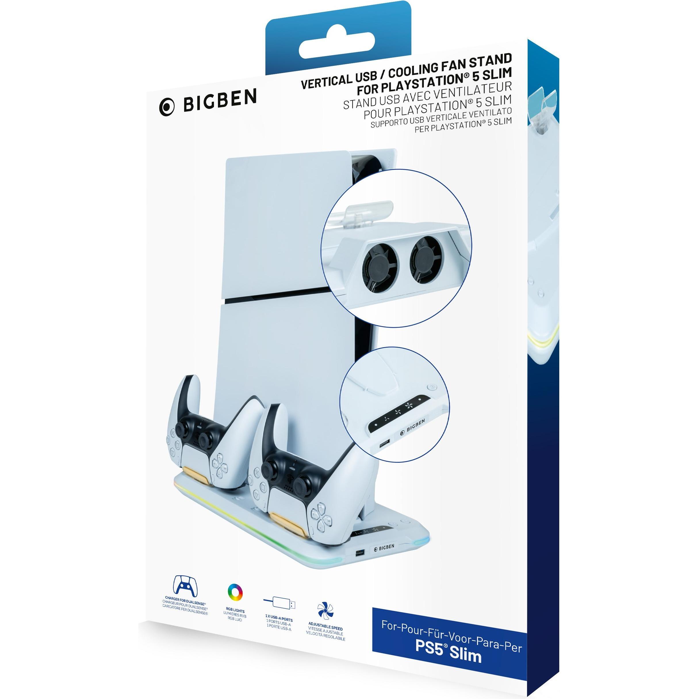 Nacon Gaming Bianco Ladestation Mit Lüfter (Ps5), Accessori Per Controller Gaming,