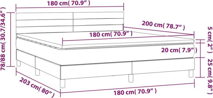 Actual product image vidaXL Boxspringbett (180 x 200 cm)