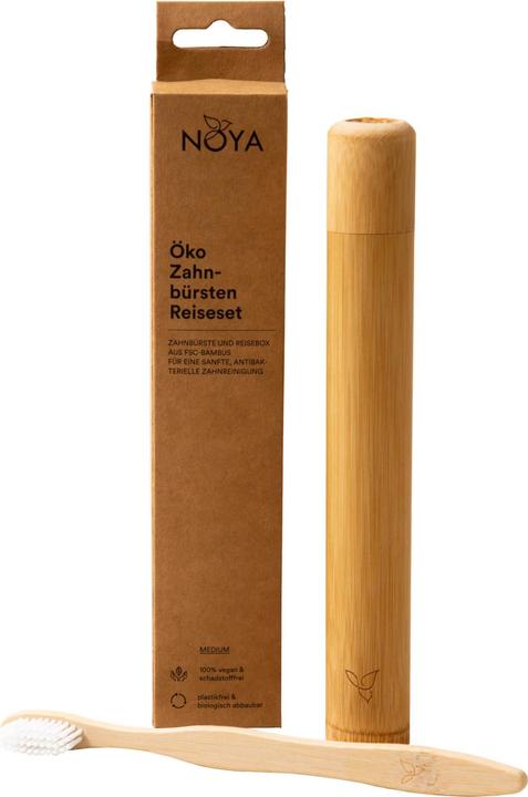 Actual product image Noya Bambus Zahnbürste und Reisebox (Soft, 1 x)