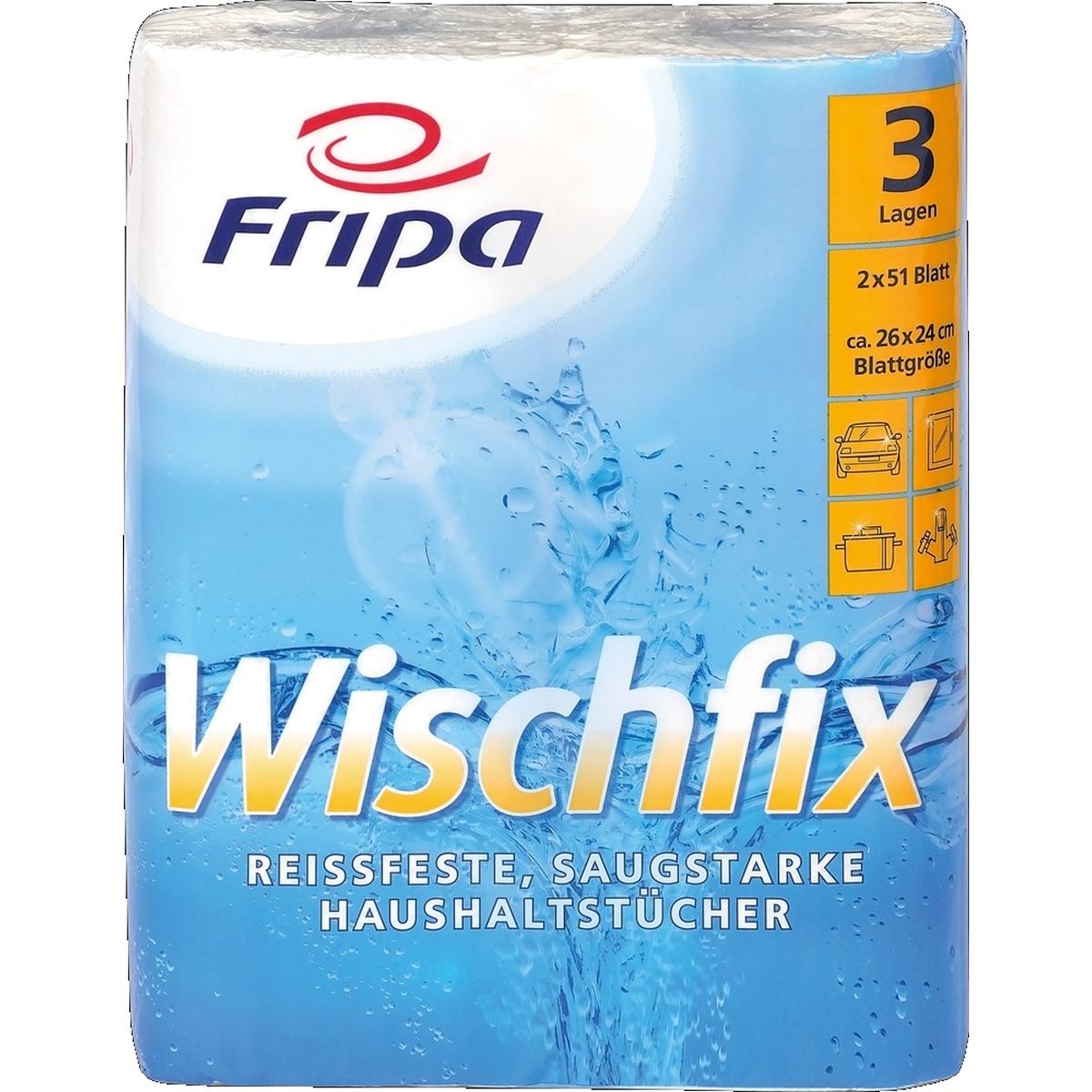 Fripa Kchenrolle Wischfix, 3-lagig, hochweiá (2 x) (3012011)