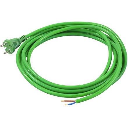 Connectra 40.392.50 Anschlusskabel PUR 5m - H07BQ-F - 2 x 1,5 mm² - grün (5 m), Cavo di alimentazione