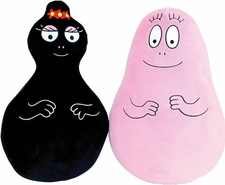 Immagine prodotto Jemini Kissen-Set Barbapapa & Barbamama Schwarz Rosa 40 cm Plüsch 2 Stücke (40 x 40 cm)