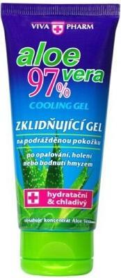 Actual product image Vivapharm Vivaco S.R.O. - Aloe Vera Cooling Gel - Soothing Cooling Gel After Sunbathing. Shaving And (100 ml, After Sun Gel)