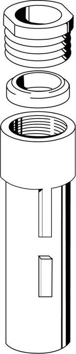 Actual product image Moravia Cast iron ground socket 60 mm Complete with threaded and clamping ring