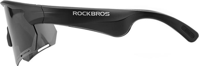 Rockbros SP251 Polarized Bluetooth Sunglasses (Dark) (Schwarz, TAC polarized lenses)