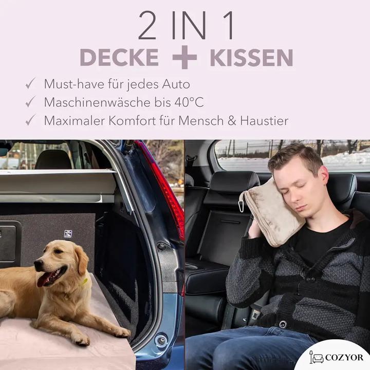 Immagine prodotto Cozyor Coperta da viaggio e cuscino da viaggio 2 in 1 per l'aereo (Cuscino per testa e collo)