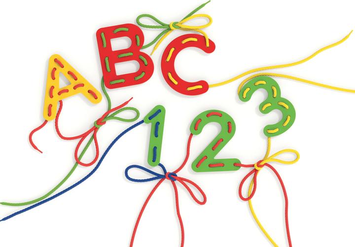 Actual product image Quercetti Play Montessori Lacing ABC + 123 (3 - 7 years)
