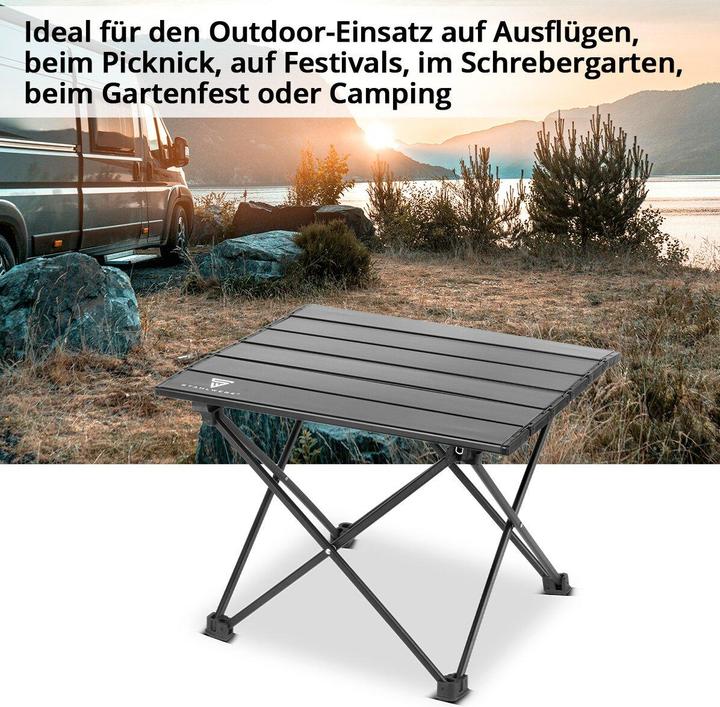 Immagine prodotto Stahlwerk Tavolo pieghevole in alluminio Tavolo pieghevole Tavolo da campeggio Tavolo da giardino Tavolo da