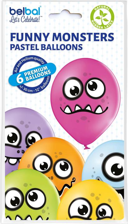 Produktbild Belbal Funny Monsters Ballon (6 x)