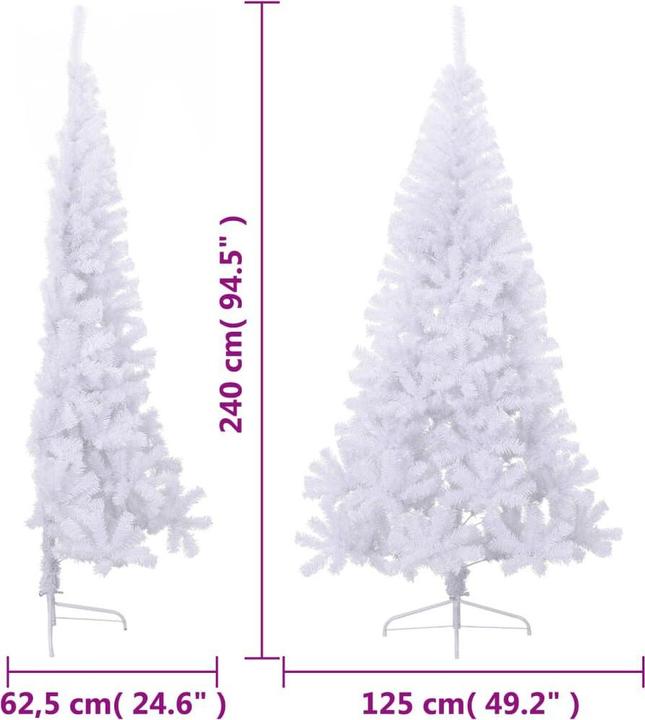 Produktbild vidaXL künstlicher halber Weihnachtsbaum