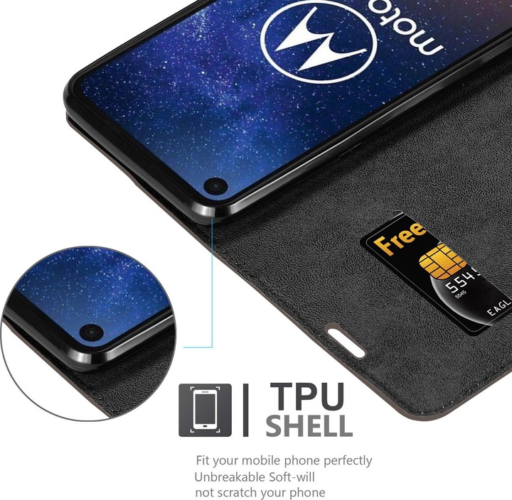 Produktbild Cadorabo Book Invisible Magnet Cover (Motorola One Vision)