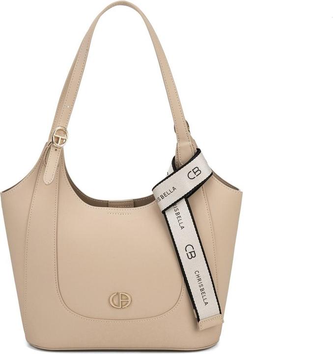 Immagine prodotto Chrisbella Damen Schultertasche - Modell Lumina Chic - 100% Polyurethan - 37.0 X 12.0 X 29.0 Cm