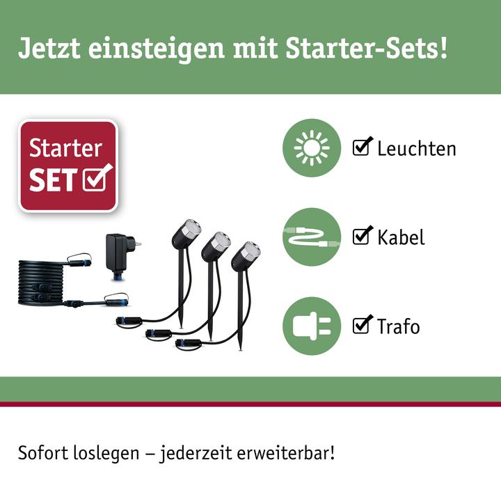 Produktbild Paulmann Outdoor Plug & Shine Zigbee Pike Starterset (330 lm, IP44)