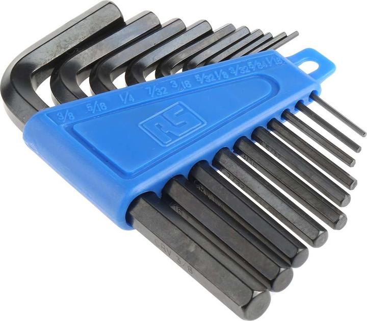 Actual product image RS PRO 10 piece Lshape imperial hexagon key set
