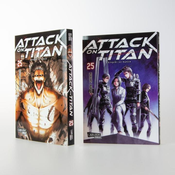 Produktbild Attack on Titan, Bände 21-25 im Sammelschuber mit Extra (Deutsch, Hajime Isayama, 2019)