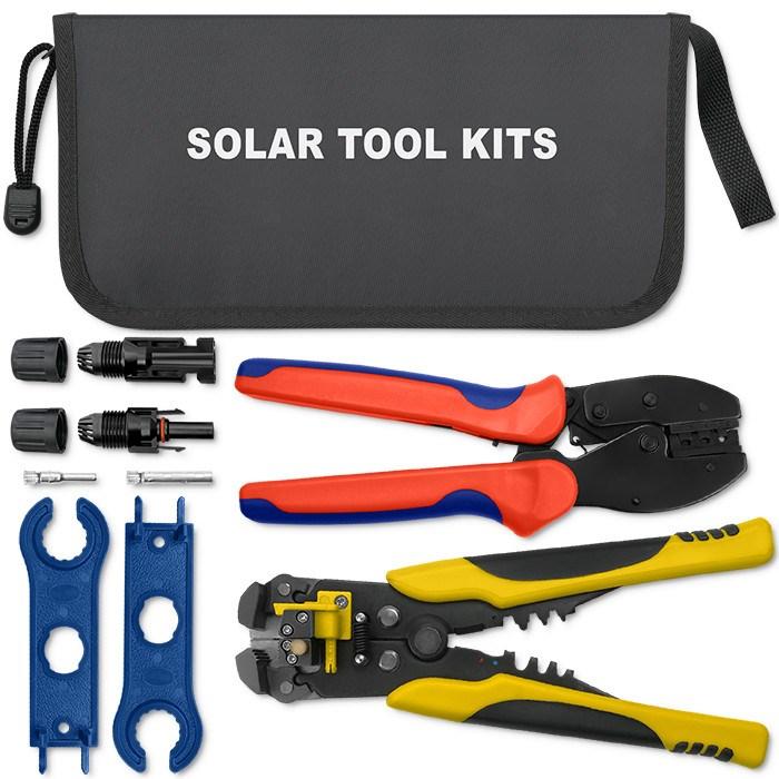 Actual product image Qoltec Zestaw narzędzi solarnych kompatybilnych ze złączami MC4 | Zaciskarka + Automatyczny (Solar connector)