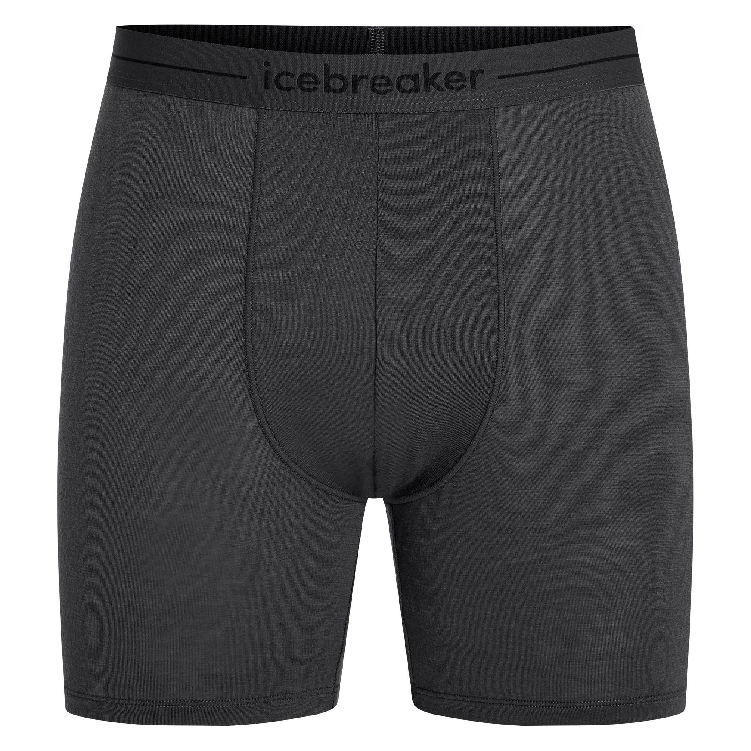Icebreaker, Herren, Funktionsunterhose, Anatomica Long Boxers (M), Schwarz, M
