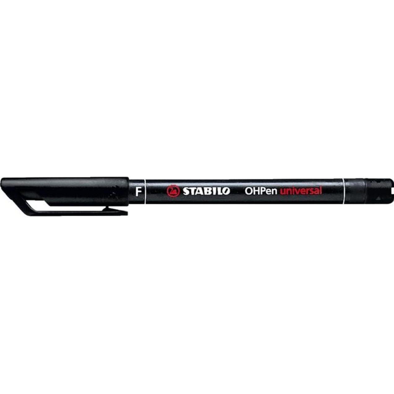 STABILO, Marker, OHPen universal Folienstift permanent (Schwarz, 0.70 mm, 10 x)