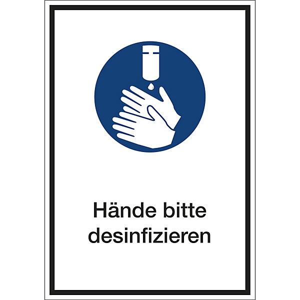 Actual product image Marahrens Combination additional signs for command, disinfect hands, foil, 10 pcs, 130x185x0.1
