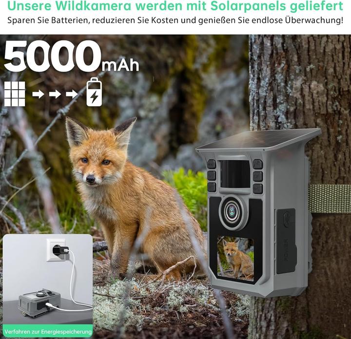 Produktbild Hrivcam 4K Wildkamera mit Bewegungsmelder und Nachtsicht